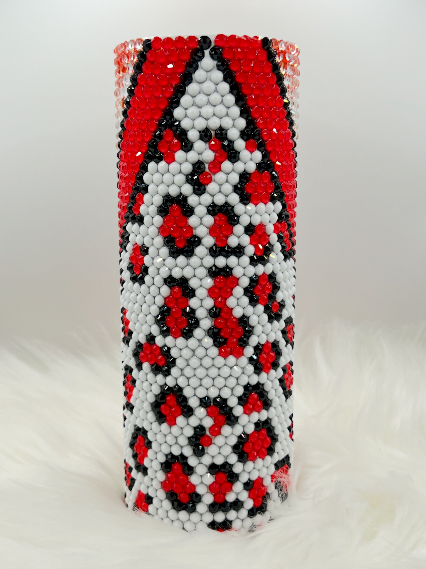 Horror Movie Rhinestone Tumbler – Red, Black & White Rhinestone Tumbler